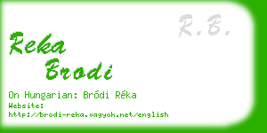 reka brodi business card