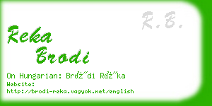 reka brodi business card